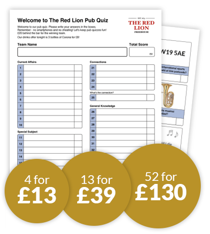Weekly Pub Quiz Subscription